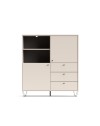 Credenza con ante cassetti e vano a giorno cachemire ALDO6 123,6x40x135H