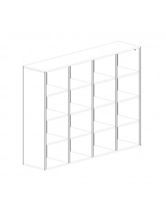 Libreria 16 vani a giorno olmo perla Hawai 141x32x141H