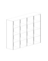 Libreria 16 vani a giorno olmo perla Hawai 141x32x141H