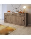 Credenza colore noce eastwood 3 cassetti e 2 ante scorrevoli Anthony67070 219,6x49,8x95H