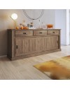 Credenza colore noce eastwood 3 cassetti e 2 ante scorrevoli Anthony67070 219,6x49,8x95H