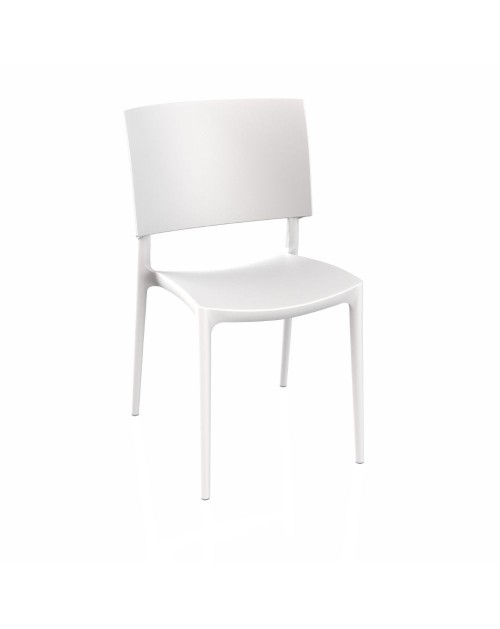 Sedia in polipropilene colore bianco design geometrico Sharp