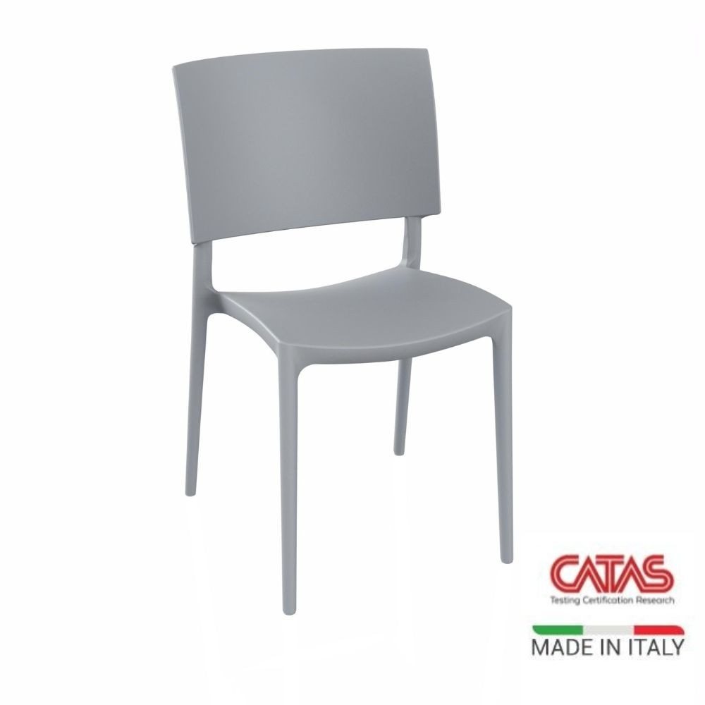 Sedia in polipropilene colore bianco design geometrico Sharp