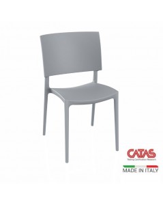 Sedia in polipropilene colore bianco design geometrico Sharp