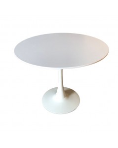 Tavolo rotondo bianco opaco Derek 90x90x73H