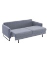 Divano funzione letto 3 posti tessuto grigio chiaro Fly 214x108x96H