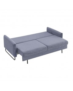 Divano funzione letto 3 posti tessuto grigio chiaro Fly 214x108x96H