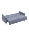 Divano funzione letto 3 posti tessuto grigio chiaro Fly 214x108x96H