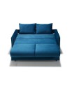 Divano 2 posti con letto estraibile e contenitore tessuto colore Blu Calion 164x111x90H