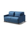 Divano 2 posti con letto estraibile e contenitore tessuto colore Blu Calion 164x111x90H