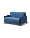 Divano 2 posti con letto estraibile e contenitore tessuto colore Blu Calion 164x111x90H