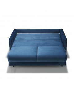 Divano 2 posti con letto estraibile e contenitore tessuto colore Blu Calion 164x111x90H