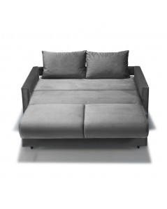 Divano 2 posti con letto estraibile e contenitore tessuto colore grigio Calion 164x111x90H