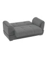 Divano 2 posti contenitore con funzione letto grigio Larissa 175x82x92H