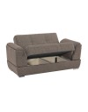 Divano 2 posti contenitore con funzione letto cappuccino Larissa 175x82x92H