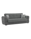 Divano 3 posti contenitore con funzione letto grigio Larissa 237x89x90H