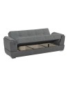 Divano 3 posti contenitore con funzione letto grigio Larissa 237x89x90H