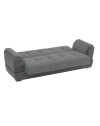 Divano 3 posti contenitore con funzione letto grigio Larissa 237x89x90H