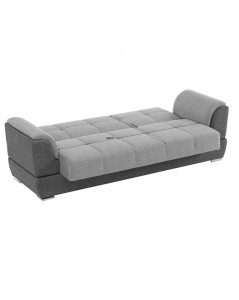 Divano 3 posti contenitore con funzione letto grigio Larissa 237x89x90H