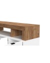 Credenza 4 ante e cornice con vani a giorno rovere tabacco e bianco Nexon4 146x41x93H