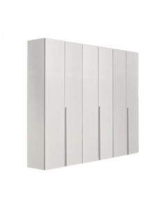 Armadio 6 ante bianco larice Urano 241x55x240H