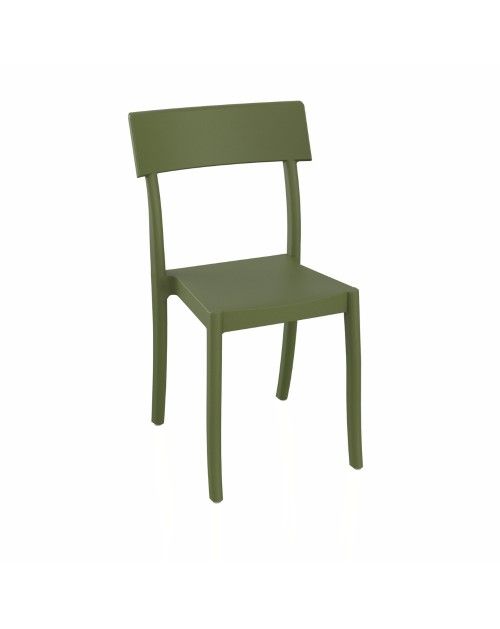 Sedia in polipropilene colore agave design contemporaneo Milly