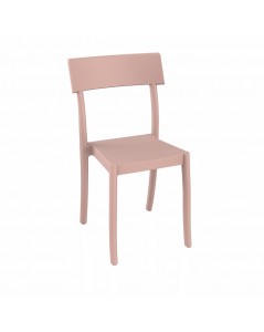 Sedia in polipropilene colore rosa antico design contemporaneo Milly