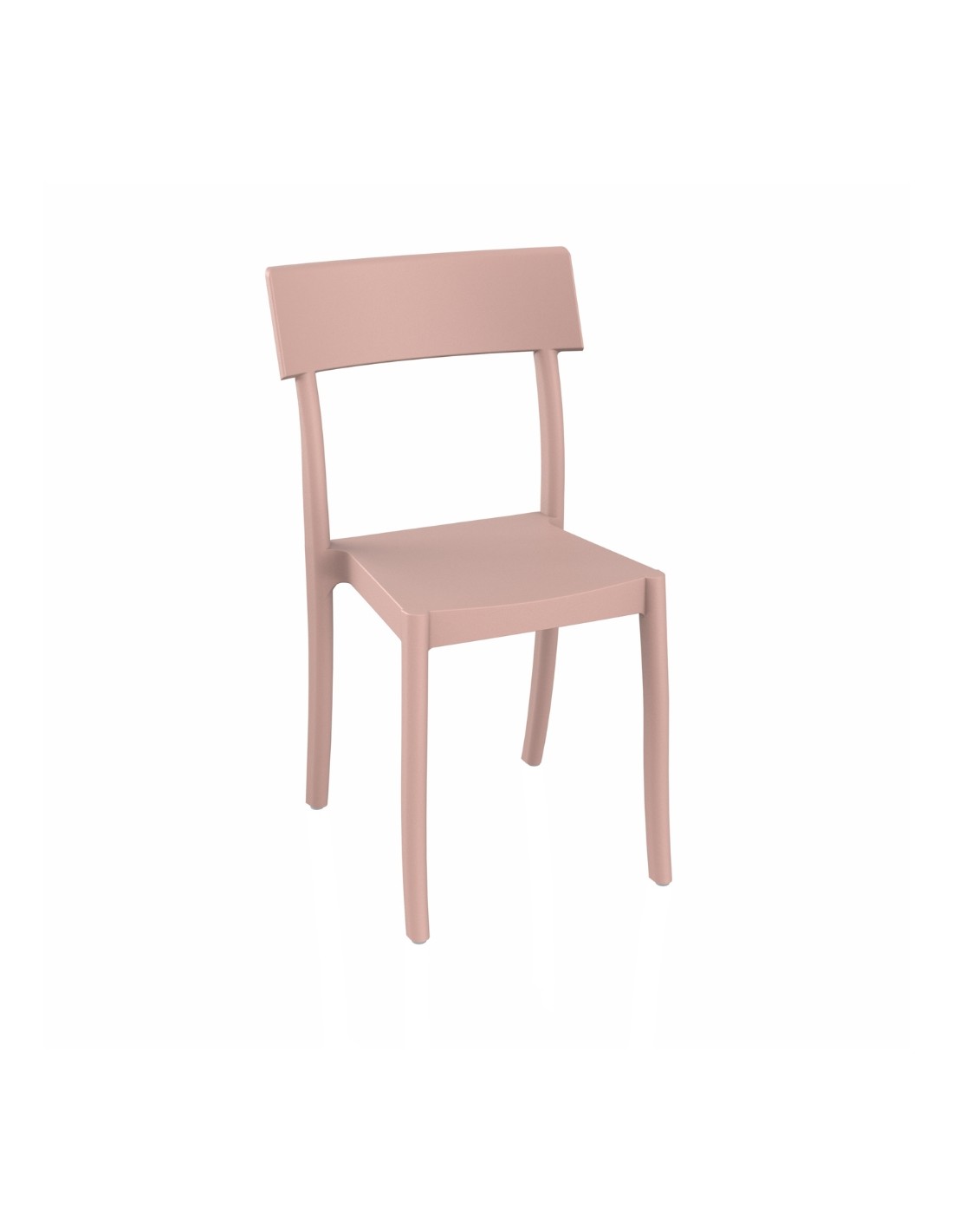 Sedia in polipropilene colore rosa antico design contemporaneo Milly