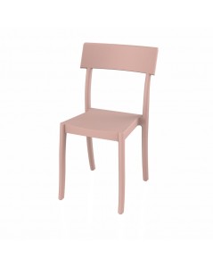 Sedia in polipropilene colore rosa antico design contemporaneo Milly