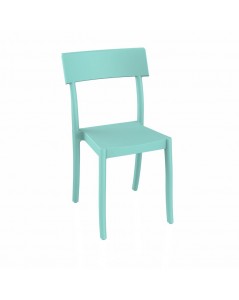 Sedia in polipropilene colore verde tiffany design contemporaneo Milly