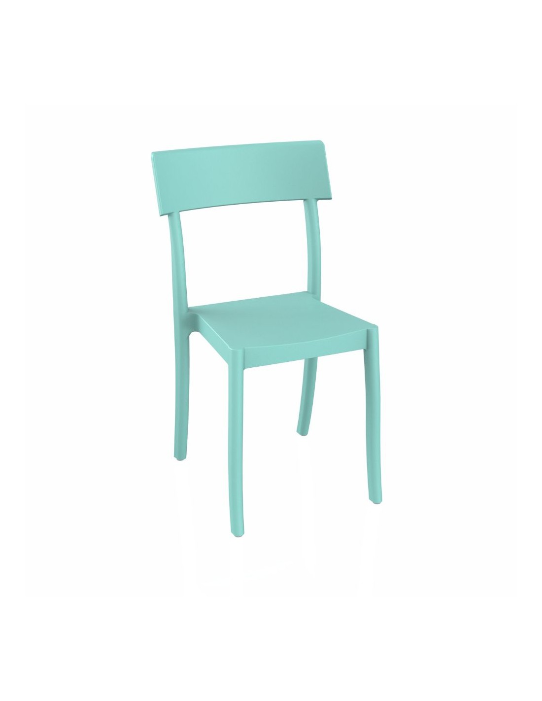 Sedia in polipropilene colore verde tiffany design contemporaneo Milly