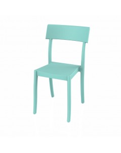 Sedia in polipropilene colore verde tiffany design contemporaneo Milly