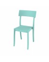 Sedia in polipropilene colore verde tiffany design contemporaneo Milly