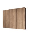 Armadio tre ante scorrevoli in legno noce america Step 276x67x250h