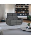 Divano recliner elettrici 2 posti grigio Faber 140x77x105h