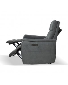 Divano recliner elettrici 2 posti grigio Faber 140x77x105h