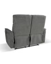 Divano recliner elettrici 2 posti grigio Faber 140x77x105h