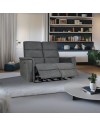 Divano recliner elettrici 2 posti grigio Faber 140x77x105h