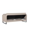 Divano funzione letto e contenitore Legen 3 Posti in vellutino tortora 210x85x87H