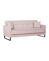 Divano funzione letto e contenitore Legen 3 Posti in vellutino rosa antico 210x85x87H