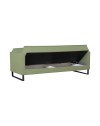 Divano funzione letto e contenitore Legen 3 Posti in vellutino verde oliva 210x85x87H