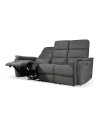 Divano recliner elettrici 3 posti grigio Faber 191x77x105H