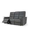 Divano recliner elettrici 3 posti grigio Faber 191x77x105H