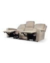 Divano 3 posti recliner elettrici tessuto tortora Claus 211x77x103H