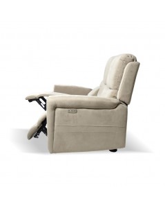 Divano 3 posti recliner elettrici tessuto tortora Claus 211x77x103H