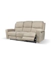 Divano 3 posti recliner elettrici tessuto tortora Claus 211x77x103H