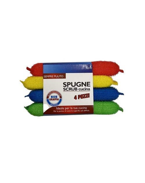 Set spugne scrub per cucina 4 pezzi