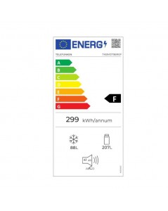 Frigorifero combinato Telefunken TKBM379BREF no frost 294 LT classe F colore beige retrò