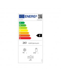 Frigorifero doppia porta Atlantic ATBM346R 311 LT classe F colore rosso retrò