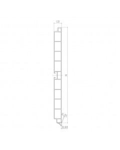 Zoccolo per cucina PVC rivestimento in carta effetto alluminio H10 4 mt 31111062